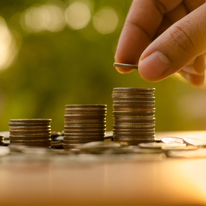 man counting coins 